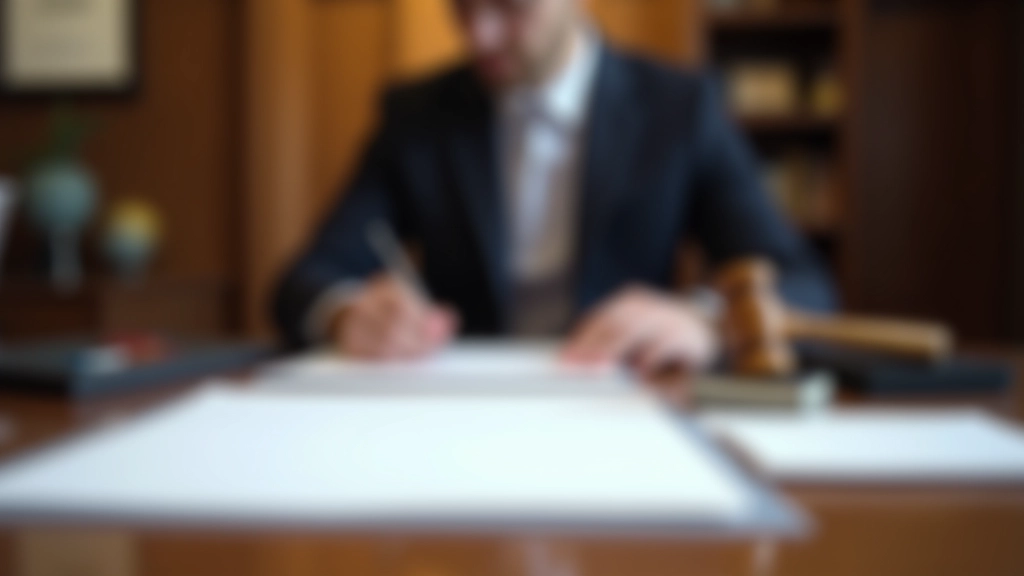 Notářský úřad s moderním interiérem a pracovním stolem